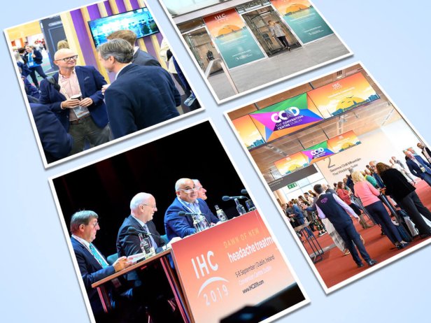 Various photos of people attending the IHC congress