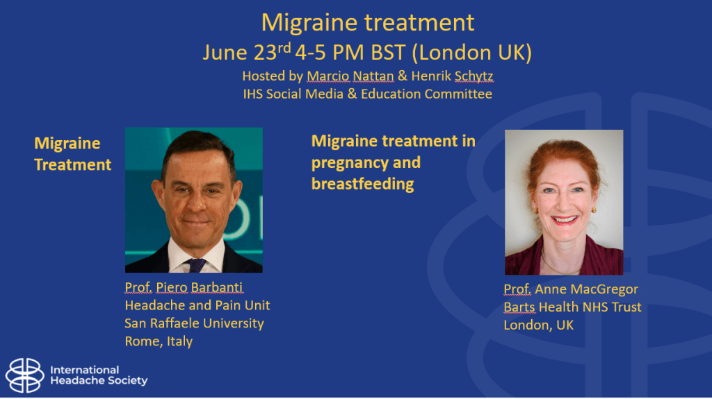 Migraine Treatment Webinar Now Available International Headache Society