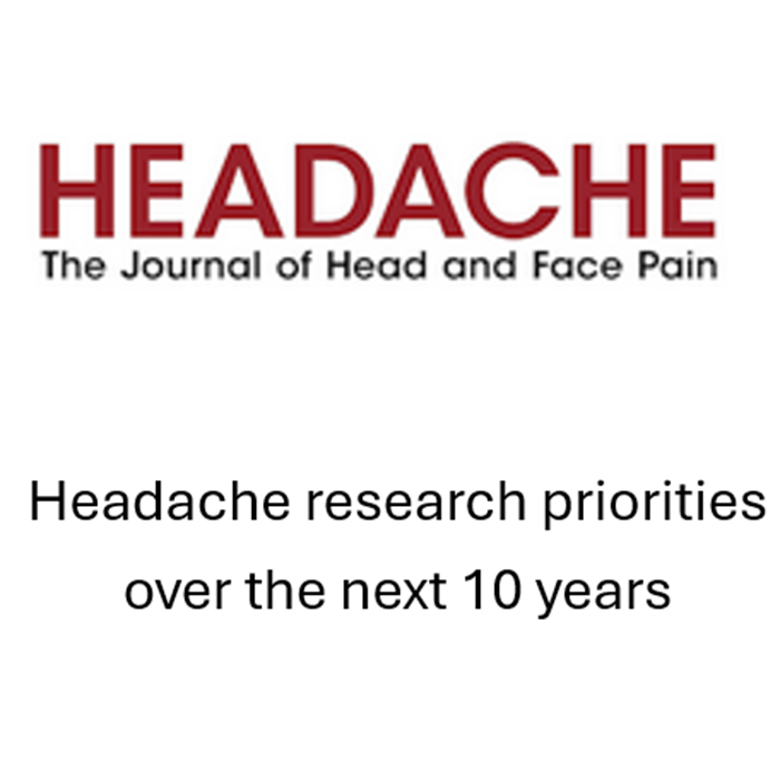 Headache research priorities goals published - International Headache ...